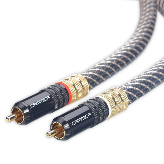 Cable RCA de sonido dorado